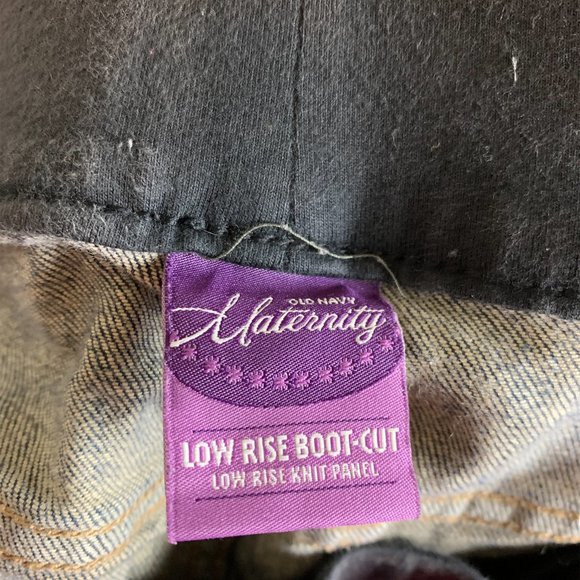 Old Navy Maternity Low Rise Boot Cut Knit Panel Womens Jeans Tag 30 Blue W30xL31 - Picture 8 of 12